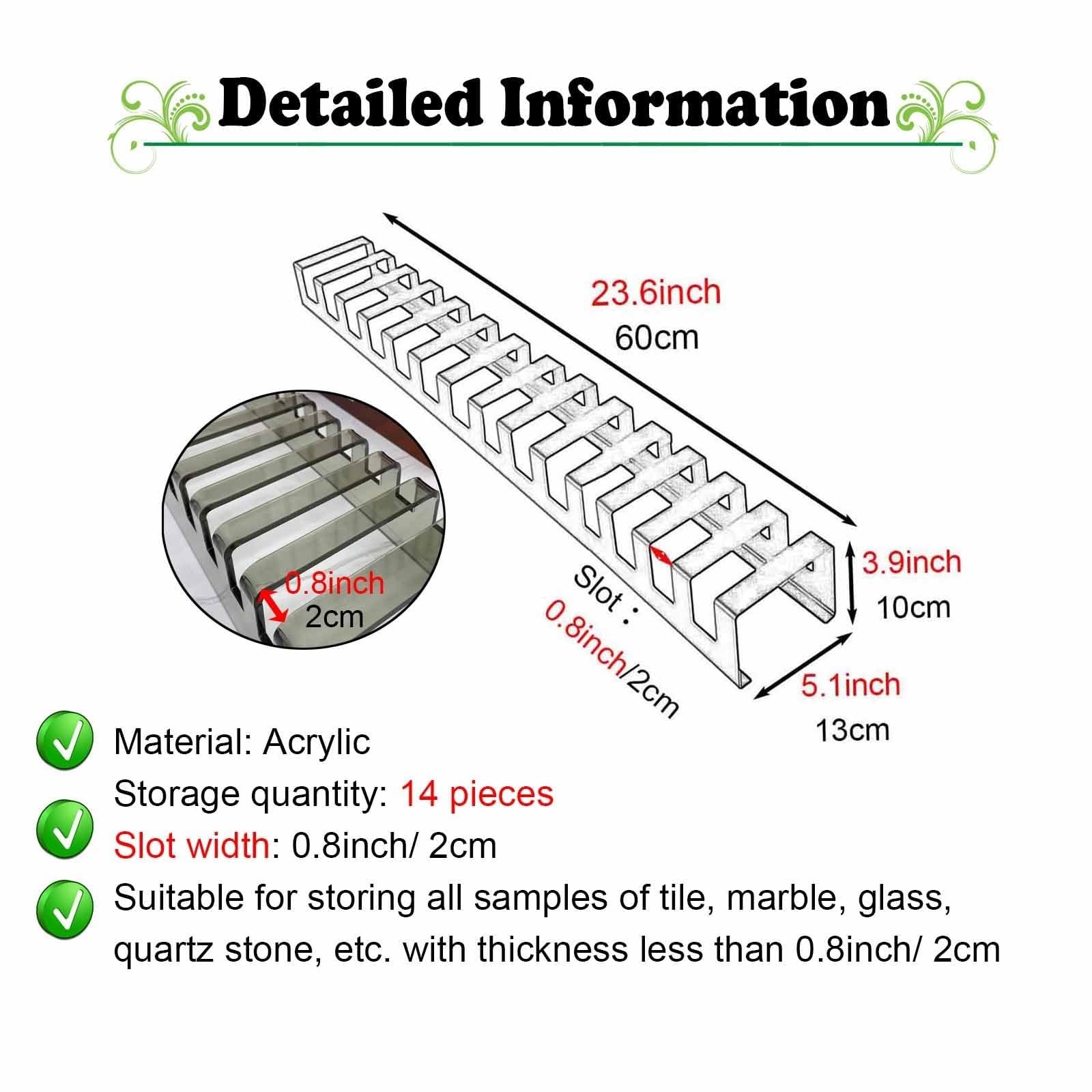 Qingzhi Desktop Tile Display Rack for Trade Show & Retail Stores, Large Format Marble Slab Display Stand for Shopping Malls, Ceramic Sample Holder for Stone Bricks/Wood Bricks(Green)