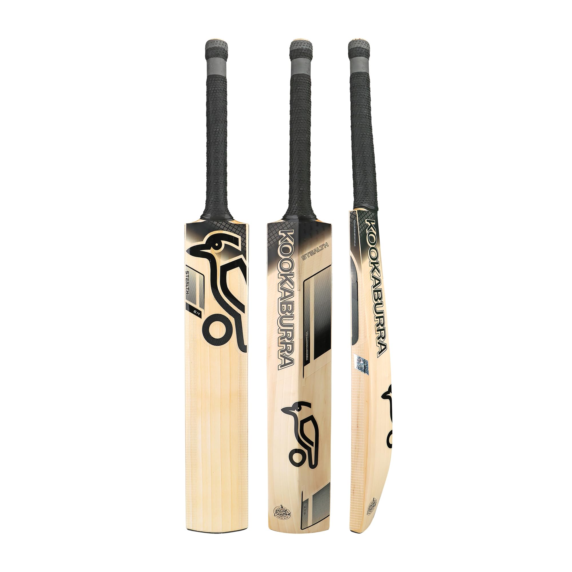 Kookaburra Stealth 6.4 Cricket Bat - Size 6, Black