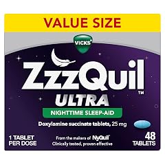 ZzzQuil ULTRA Sleep Aid Doxylamine Succinate 25mg Sleep Aids for Adults Nighttime Sleep Aid 48 Tablets