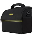 SIDRUM Polyester WF-18 DSLR Camera Bag | DSLR Case with Adjustable Shoulder Strap & Rain Cover | for Canon, Nikon, Sony and All Other DSLR Cameras - Water Resistant- Anti Shock (Yellow-Interior) gallery image