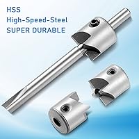 Vista 5 de 7 Piece Pencil Trimmer Kit Pencil Trimmer System Milling Cutter Set 7mm 8mm 3/8 Inch 10mm Cutter Shaft, Cutting Head Socket Adapter Hex Wrench for