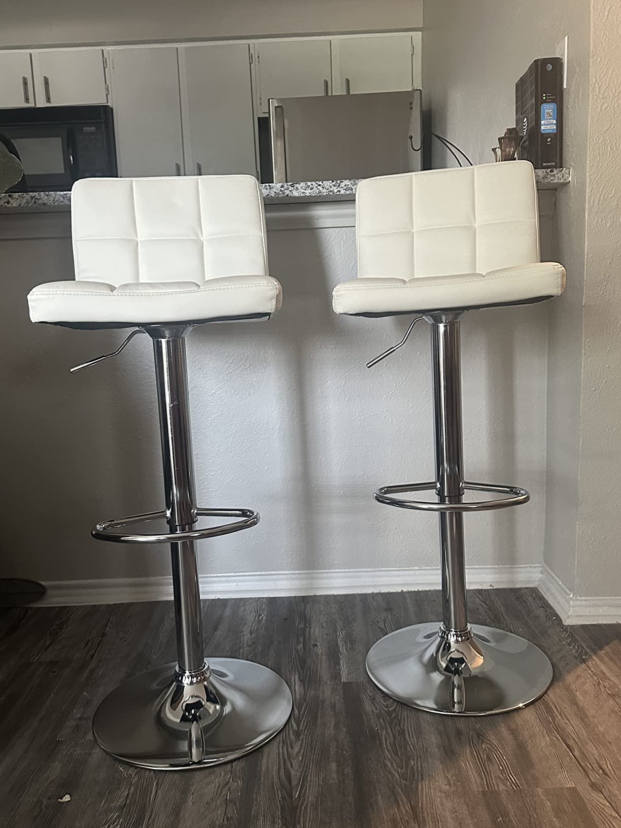 26/mo Finance Furmax Bar Stools Modern Pu Leather Swivel Adjustable