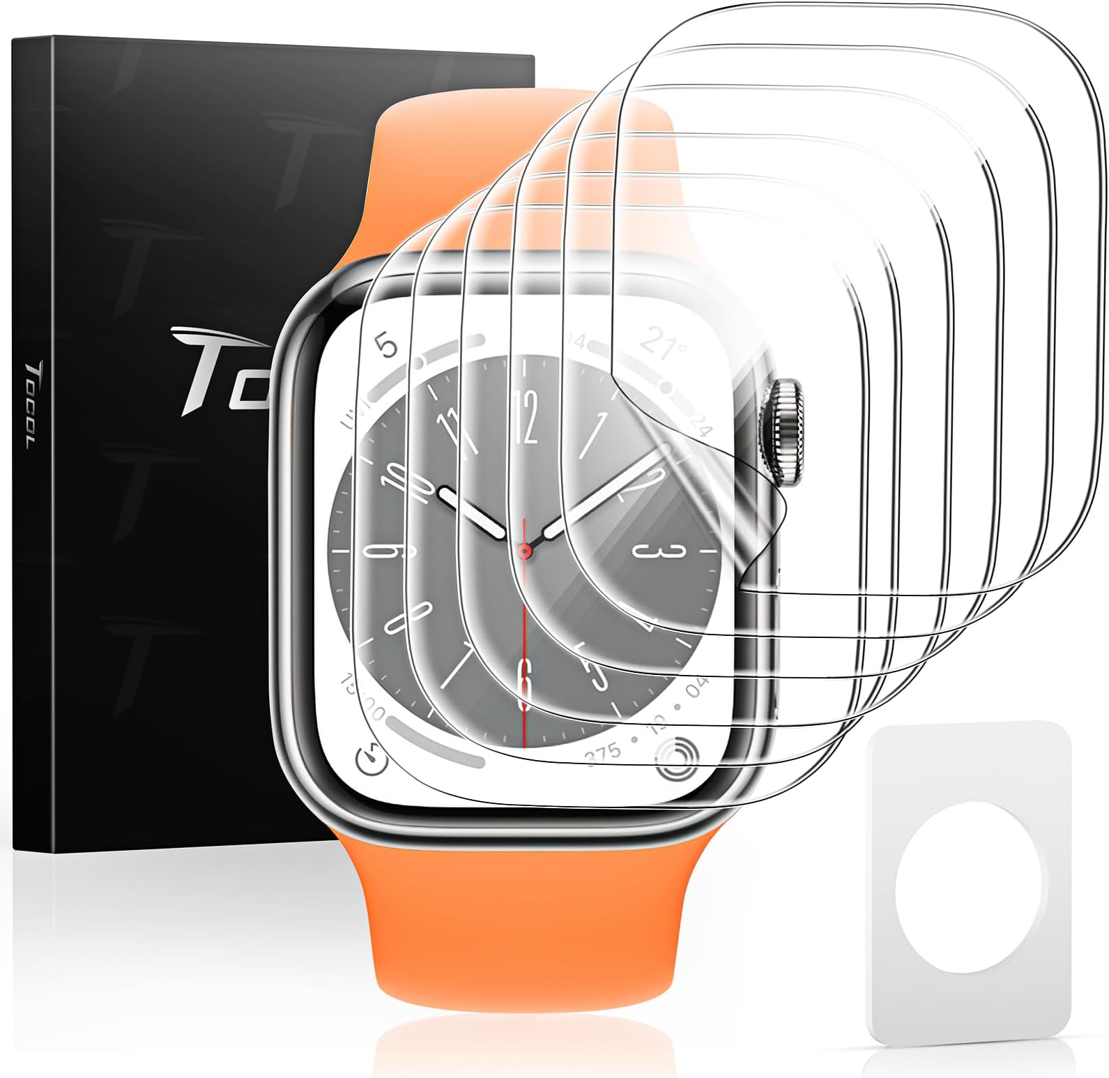 6 Pack Screen Protector Compatible with Apple Watch 44mm Series 6 SE 5 4 iWatch 44mm [HD Clear] [Scratch Resistant] [Bubble Free] [Easy Installation] Ultra-thin TPU Flexible Soft Film - 44mm