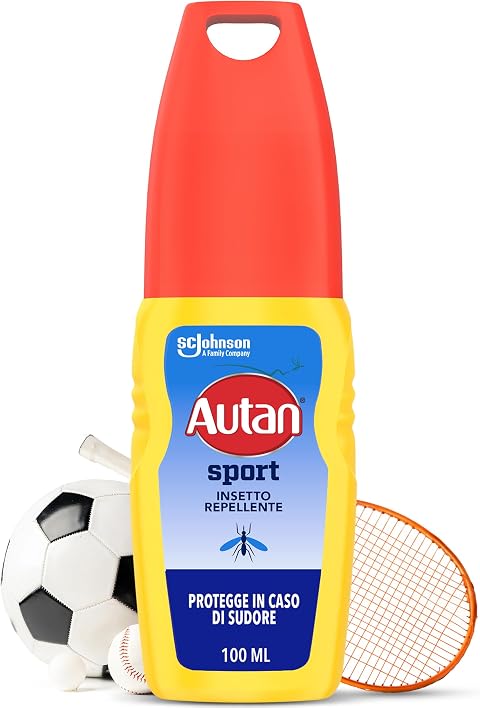 Autan Sport Vapo Spray Antizanzare Repellente Resiste al Sudore, 1 x 100 ml