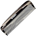 Kent 12T G Wide Tooth Detangling Comb - Handmade Pocket Comb for Thick, Curly, Wavy Hair - Large Tooth Hair and Beard Grooming Comb, Saw-Cut and Hand Polished