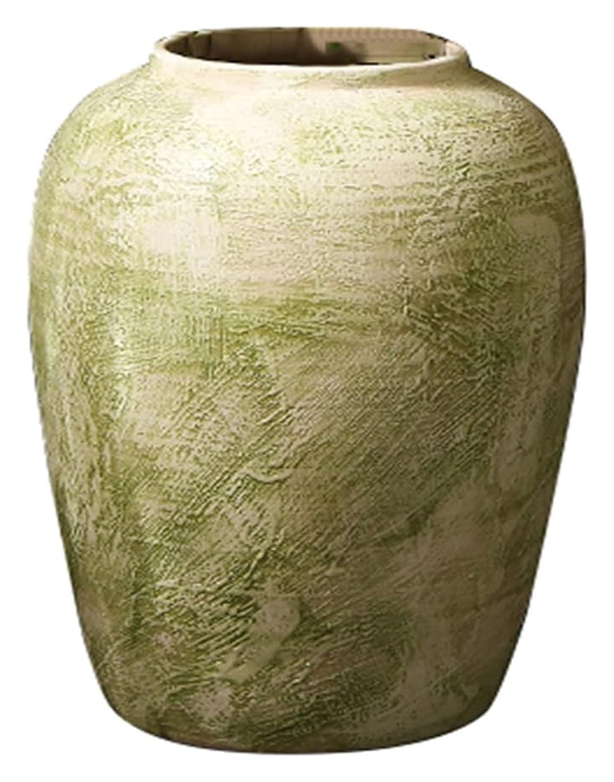 SnamicE Vase Tabletop Ceramic Cylindrical Floor Vase Distressed Vintage Dried Flower Arrangement Ideal for Living Room Decor,One Color-28 * 40cm