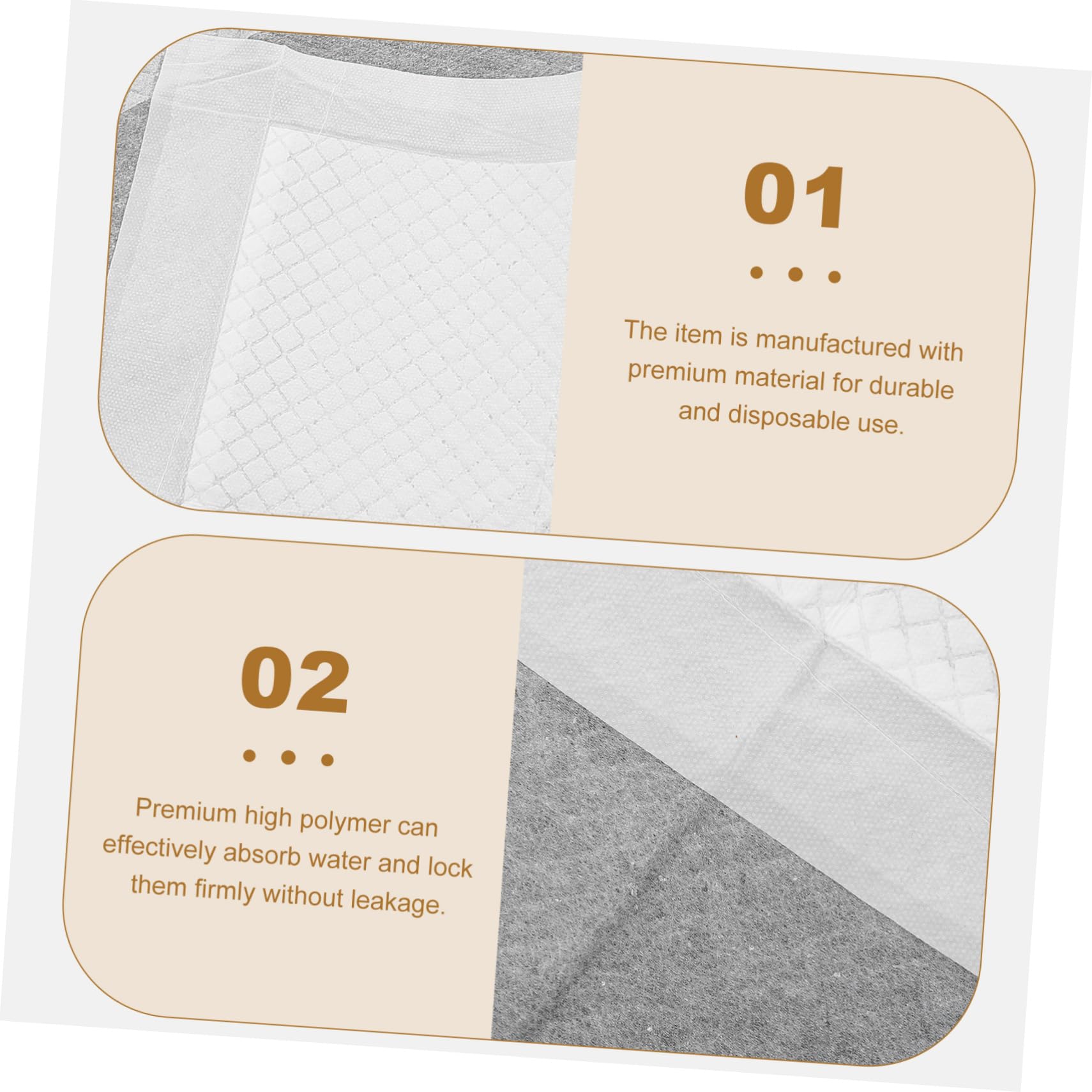 VANZACK 100 Alèses Jetables pour Chiens et Chats, Tapis de Propreté à Forte Absorption, Anti-Fuite, pour Cage ou Maison, Lot de 100 | Film Pe et Molécules de Charbon de Bambou, Usage Maison ou Chambre D’hôtel, Format Jetable