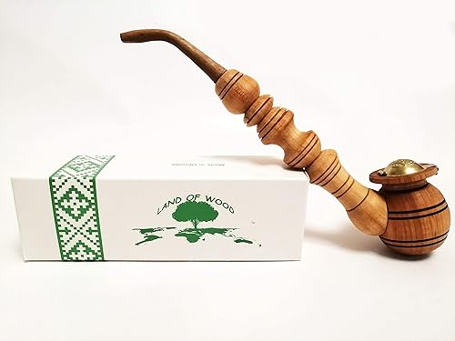 Miniatura 9 de Pipa de tabaco de madera hecha a mano (ámbar)