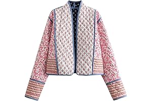 Free People Printed Quilted Jacket