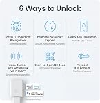 Lockly Secure Plus, Keyless Entry Door Lock, Smart Locks for Front Door, Smart Lock Deadbolt, PIN Genie® Keypad, 3D Biometric Fingerprint Sensor, Auto Lock Smart Door Lock (Matte Black)