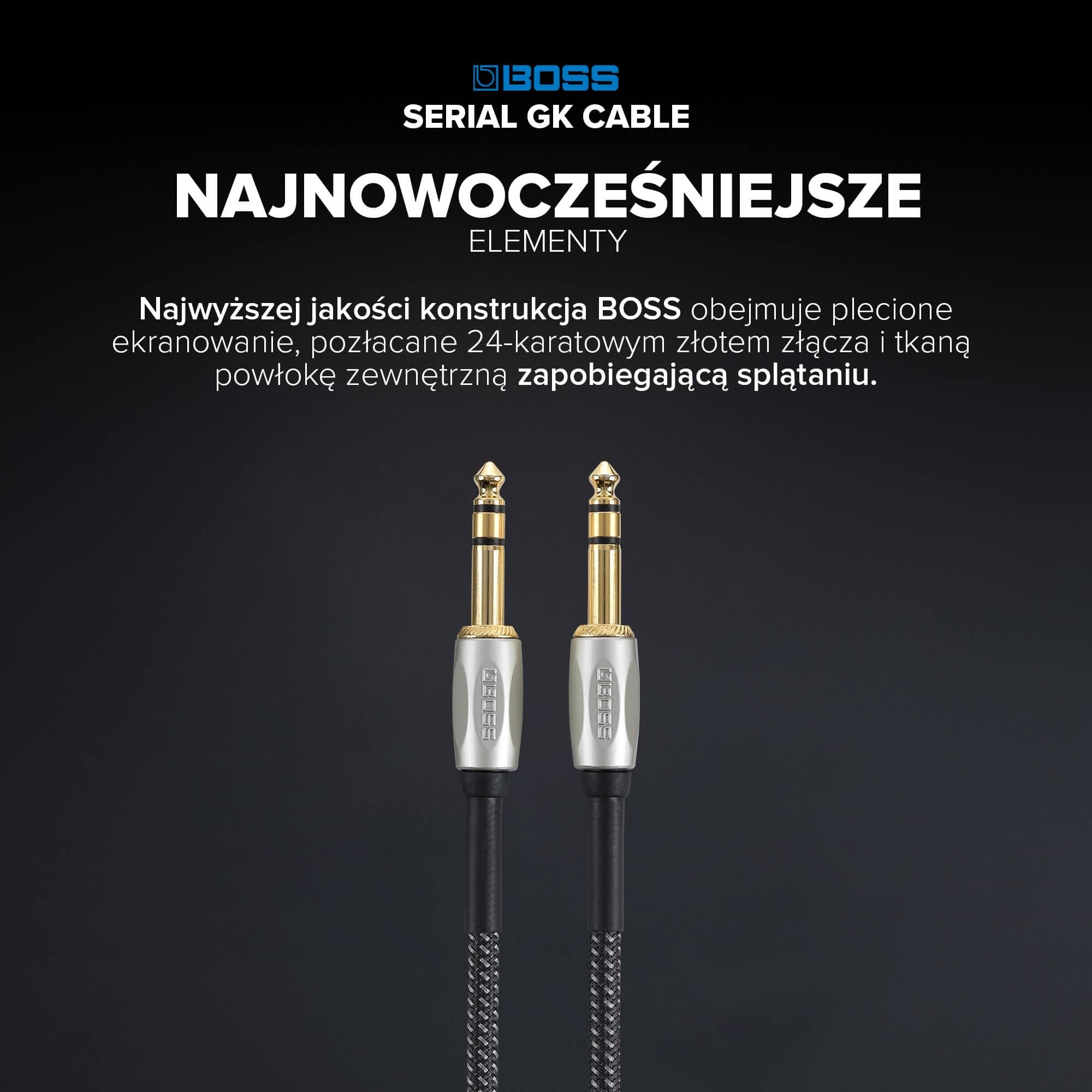BOSS BGK-30, 9m Wysokowydajny kabel cyfrowy do syntezatorów gitarowych BOSS, kompatybilny z GM-800, GK-5, GK-5B, GKC-AD i GKC-DA