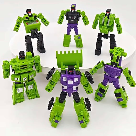 6-in-1 Studio Series Combiner Constructor 8.7 Transformation Robot Construction Vehicles Robot Figure Toys Deformation Model Gift STEM Building Playset