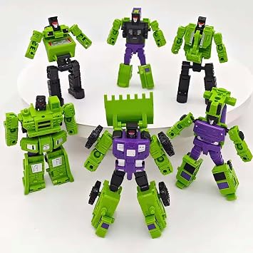 6-in-1 Studio Series Combiner Constructor 8.7 Transformation Robot Construction Vehicles Robot Figure Toys Deformation Model Gift STEM Building Playset