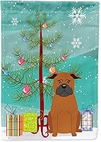 Vista 498 de Caroline's Treasures BB4243GF Bandera de jardín con texto en inglés «Merry Christmas» con texto en inglés «Merry Christmas», bandera decorativa