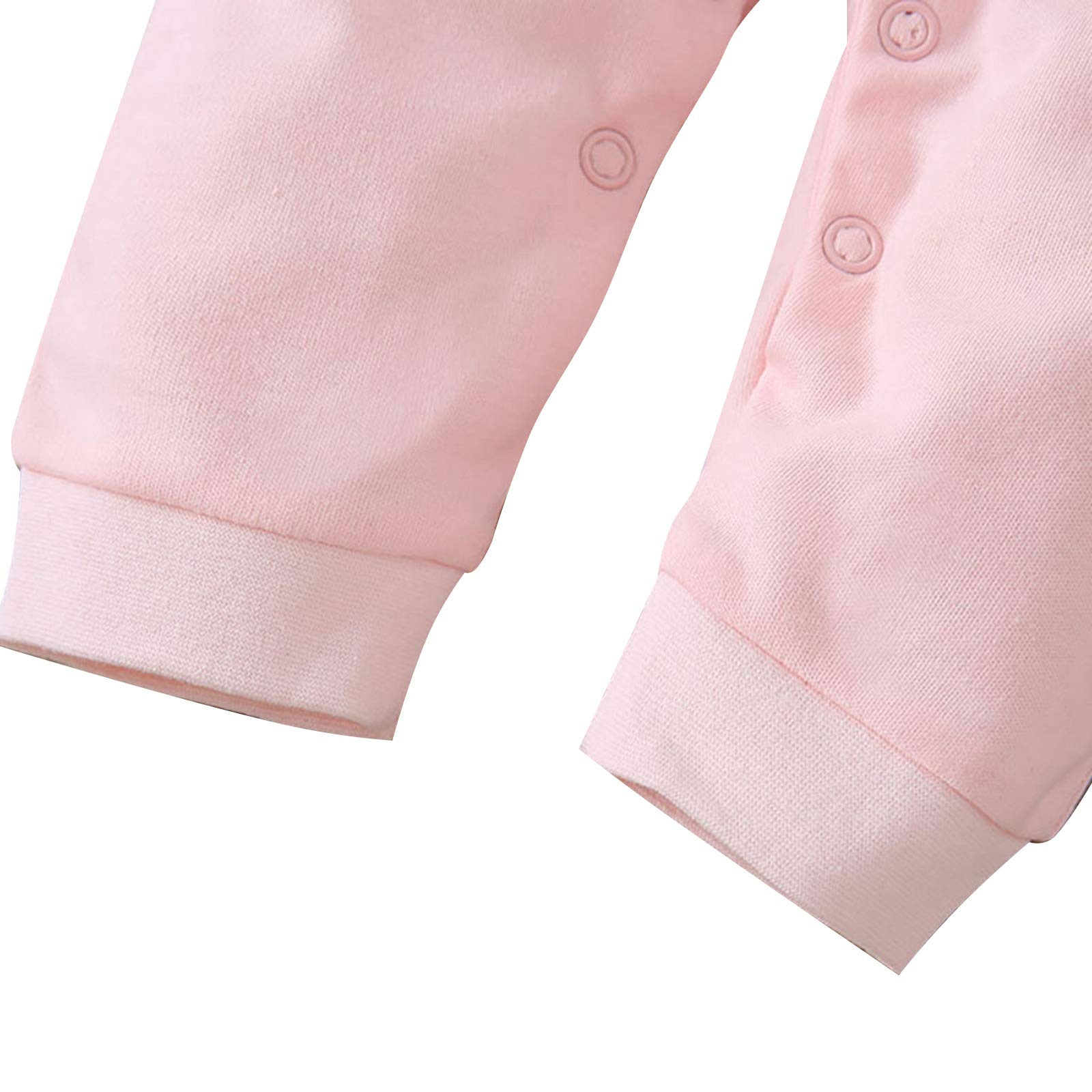 amropi Bambina Pagliaccetto 3 Pezzi Ragazze Jumpsuit Manica Lunga Cotone Tutine 0-18 Mesi