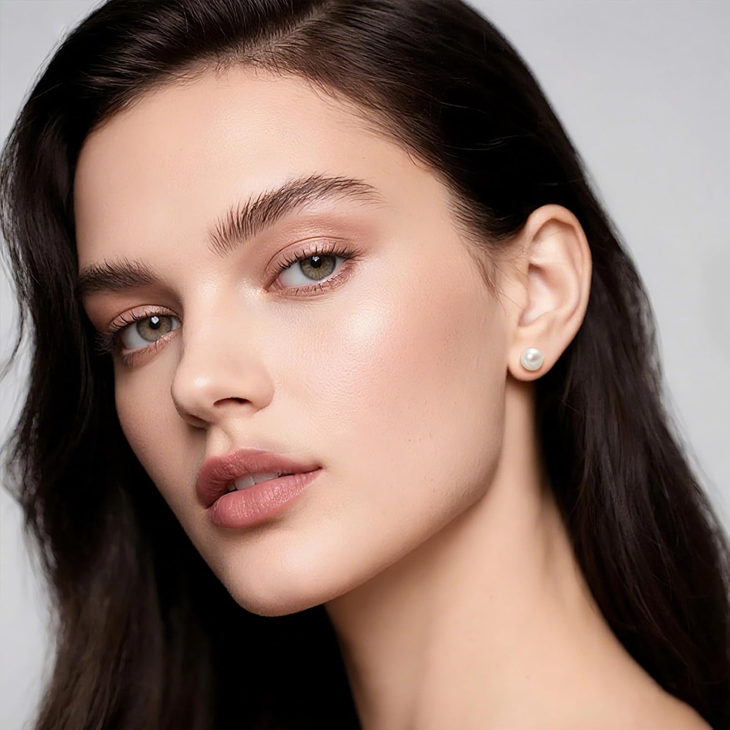 URTHEONE Pearl Earrings 8-9mm AAAAA+ Freshwater Studs for Women, 18K Gold Plated Sterling Silver, Hypoallergenic Gift - Image 2