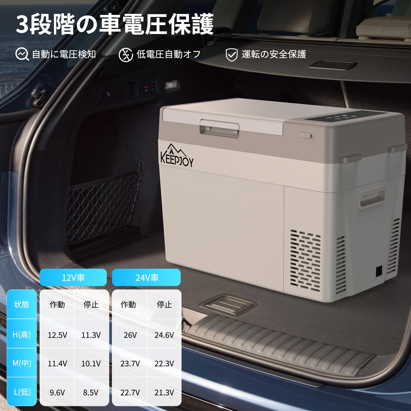 Amazon.co.jp: KEEPJOY 車載冷蔵庫 30L ポータブル冷蔵庫