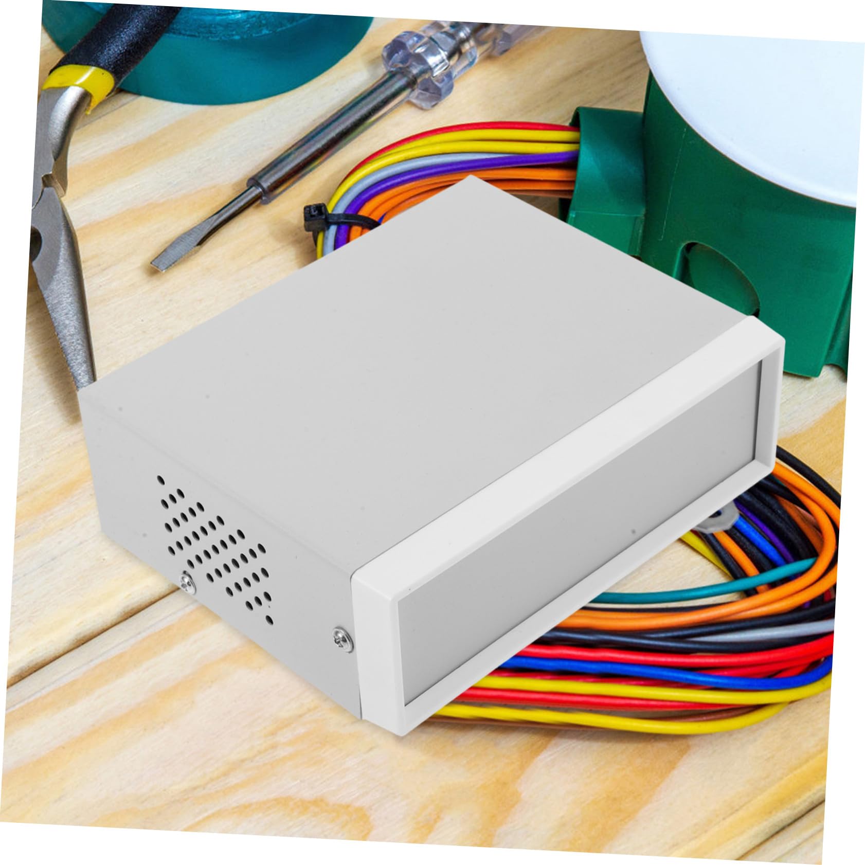 Scatola di Giunzione Elettronica in Ferro Beige, Facile da Montare e Design Elegante, per Progetti Fai-da-te e Custodia per Apparecchiature Elettriche