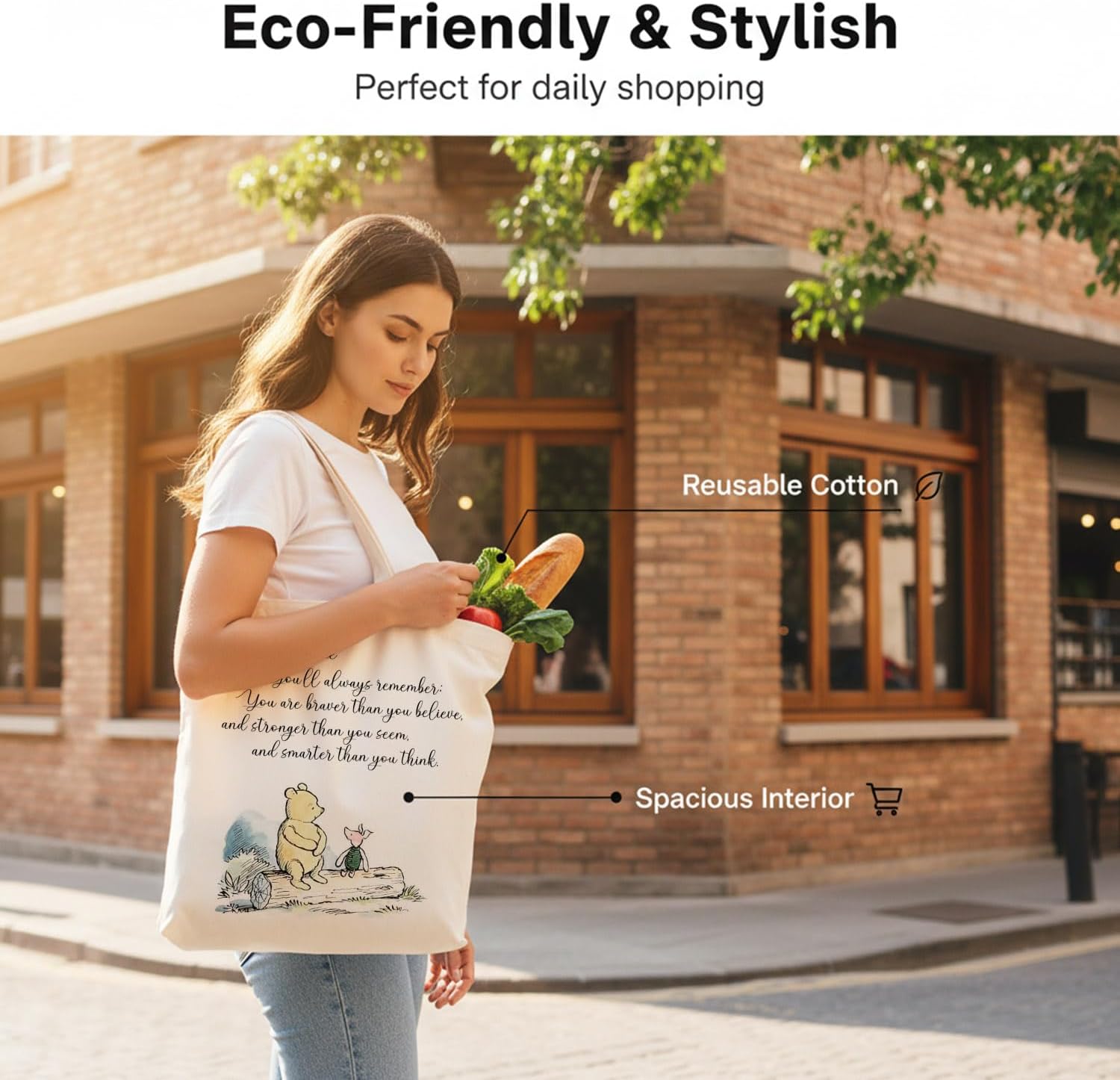 Canvas Tote Bag, Canvas Shopping Tote Heartwarming Presents, Canva Totes for Friends, Thoughtful Canva Bags - Image 6