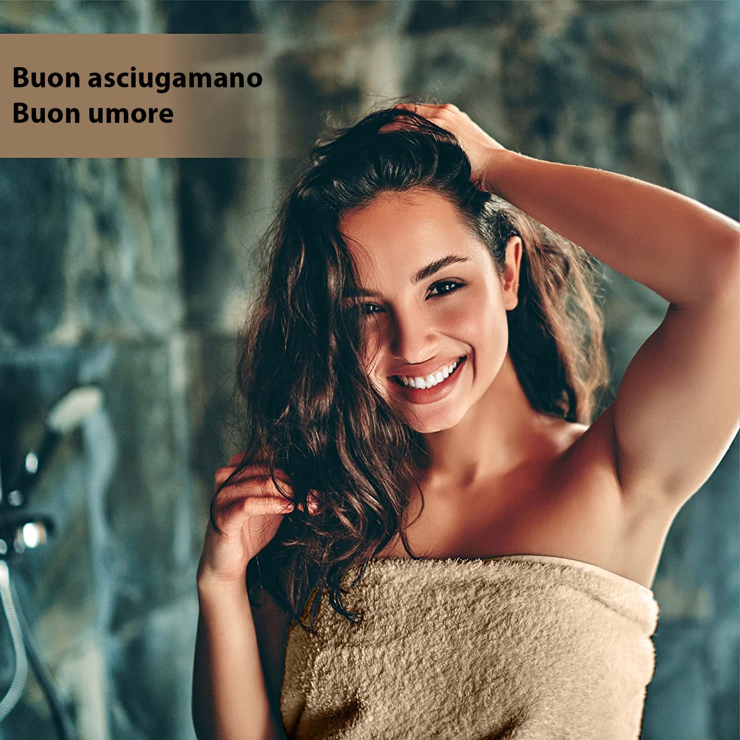 Sweet Needle Set di asciugamani - 2 asciugamani da bagno, 2 asciugamani e 2 salviette, uso quotidiano 500 g/mq, filato ad anello, altamente assorbente per bagno, biancheria (confezione da 6)