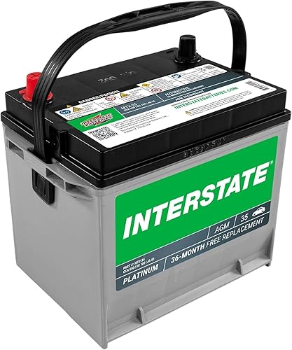 Miniatura 4 de Interstate Batteries Batería automotriz de 12 V 55 Ah (tamaño del grupo 35) 650CCA SLI AGM Reemplazo de batería automática para automóviles, SUV,