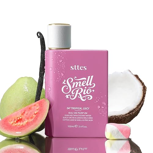 Sttes Smell Rio Perfume 04# (Tropical Juicy) – Perfume for Women – Long-Lasting Hair Guava, Orchid, Vanilla & Cotton Candy Notes – Fruity Scentual Fragrance Eau de Parfum 100ml (3.4 fl oz)