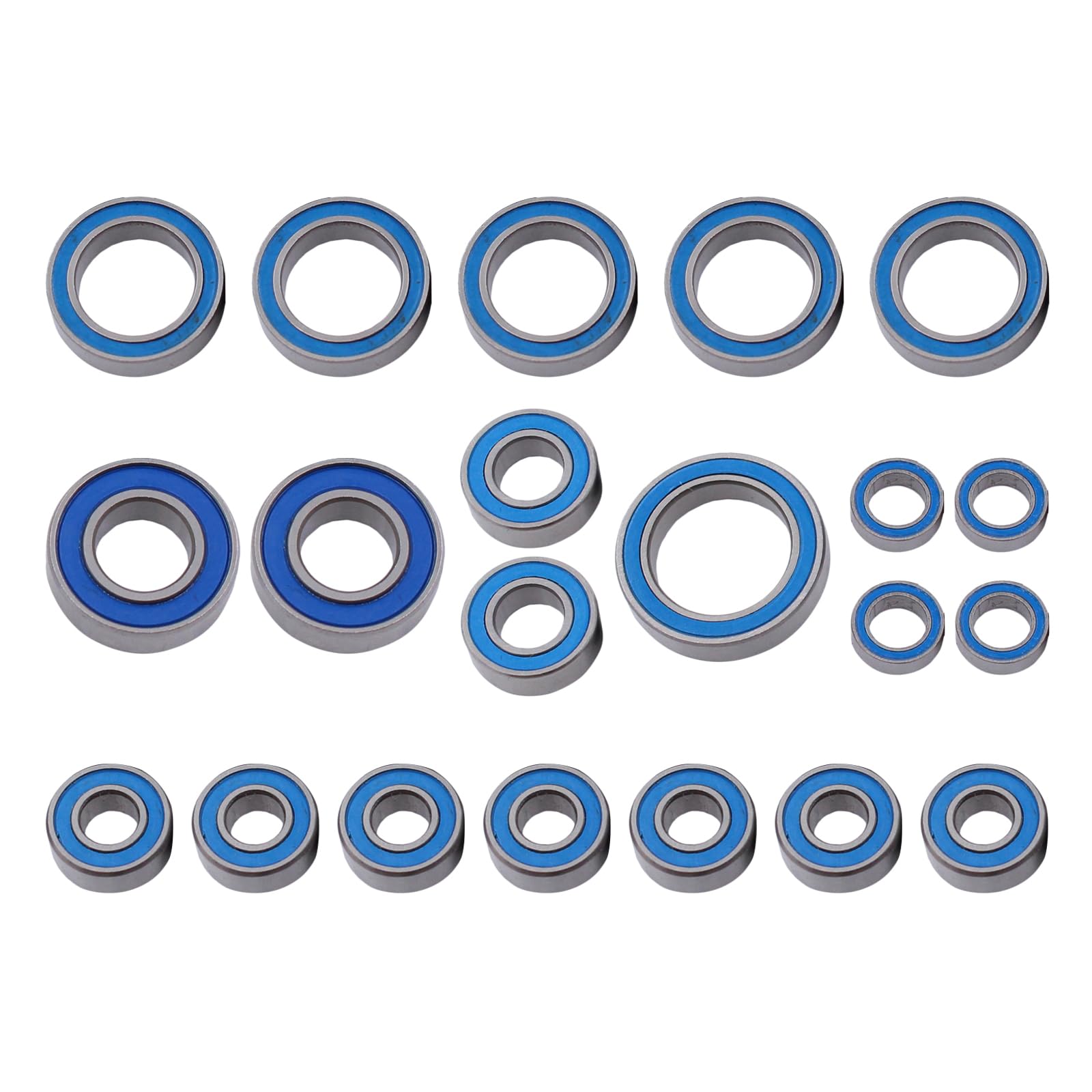 ApplianPar 21Pcs RC Ball Wheel Hub Sealed Bearings Kit for Traxxas Slash 4x4 Rustler Stampede 4X4 VXL Telluride 1/10 Rubber Seals