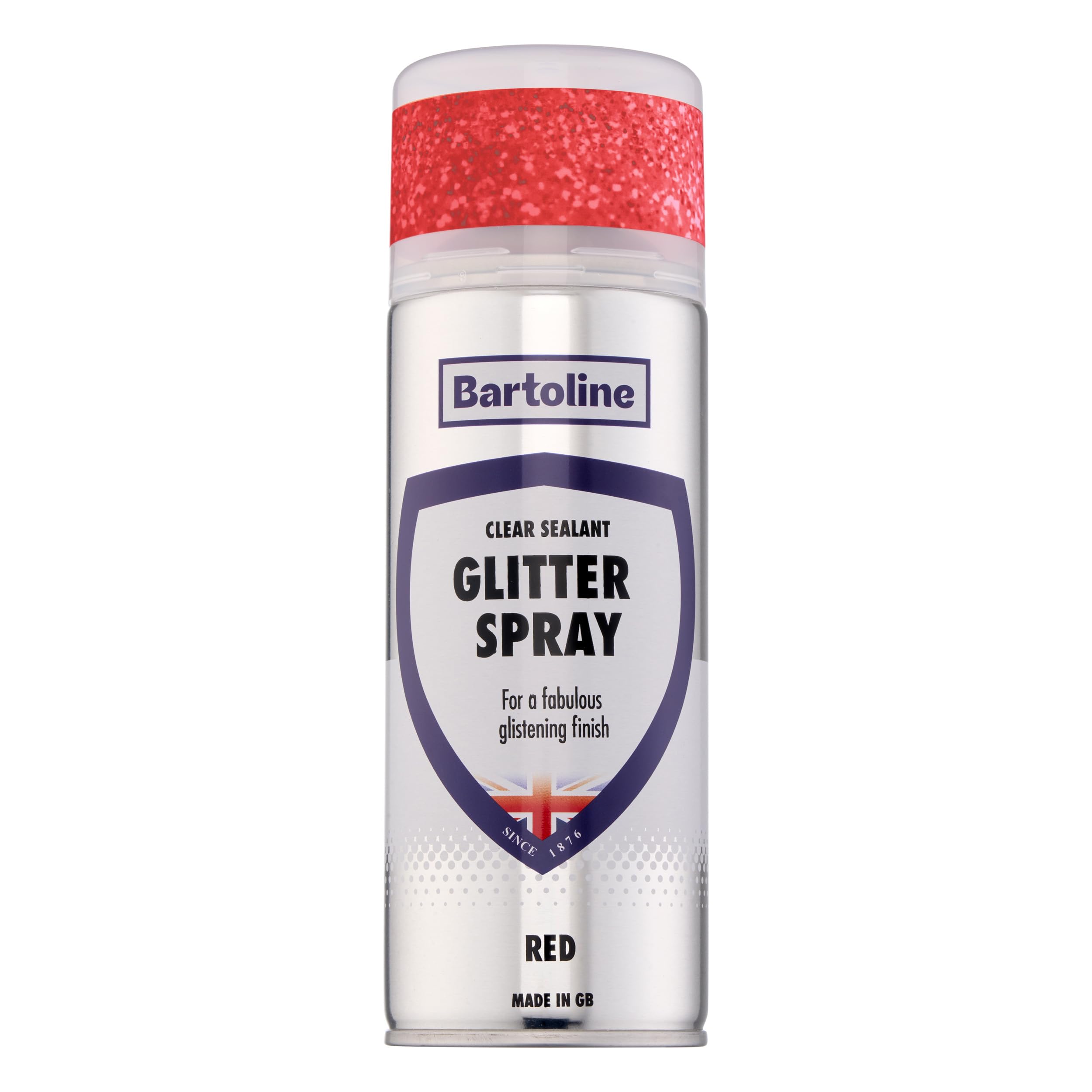 Bartoline Red Glitter Spray Clear Sealant 400Ml – Vibrant Glitter Paint For Crafts, Décor And Diy, Multi-Surface Spray For Wood, Metal, Plastic, Fabric Bold Sparkling Finish For Indoor And Outdoor