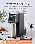 Single Serve Coffee Maker with Bold Setting, Hot & Iced Coffee Machine For K Cup and Grounds, 52 Oz Removable Water Tank, 6-14 Oz Brew Sizes, Reusable Filter, Gray