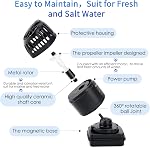 hygger Mini Wave Maker for 40~100 Gallon Aquarium with Magnetic Mount Quiet Powerhead for Saltwater and Freshwater Fish Tank 1056GPH