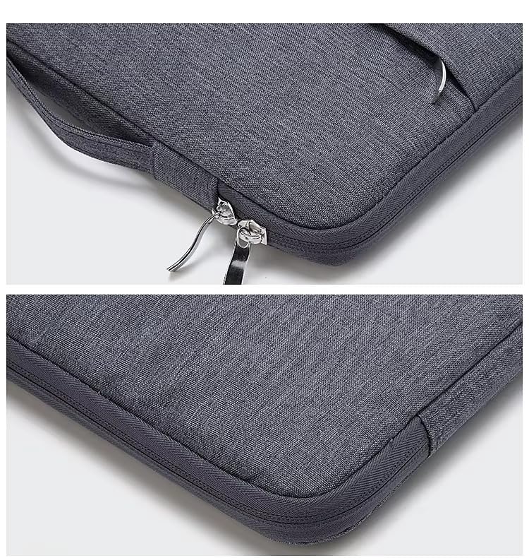 Image of Saco 13 Inch Laptop Sleeve - Slim Shockproof Case with Zipper Pocket, Protective Travel Laptop Bag for MacBook Air /Pro, HP, Dell, Lenovo, Acer - Grey