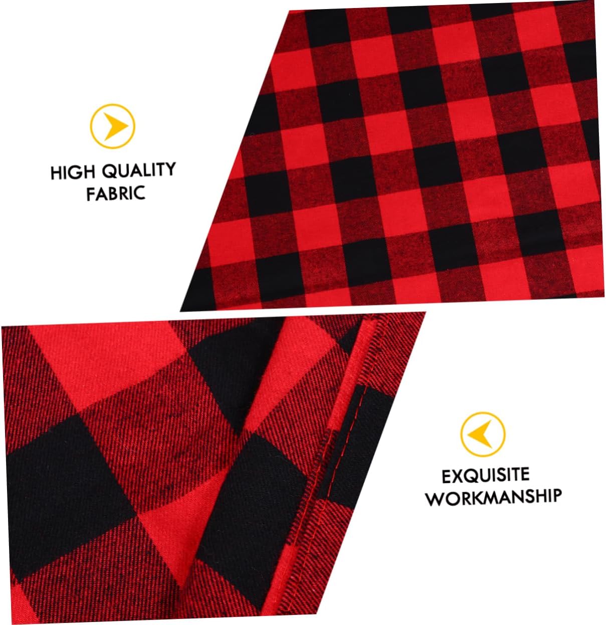 Unomor 1pc Checkered Tablecloth for Christmas Dining Decor Washable Plaid Table Cover Table Mat for Family Gatherings and Holiday Celebrations