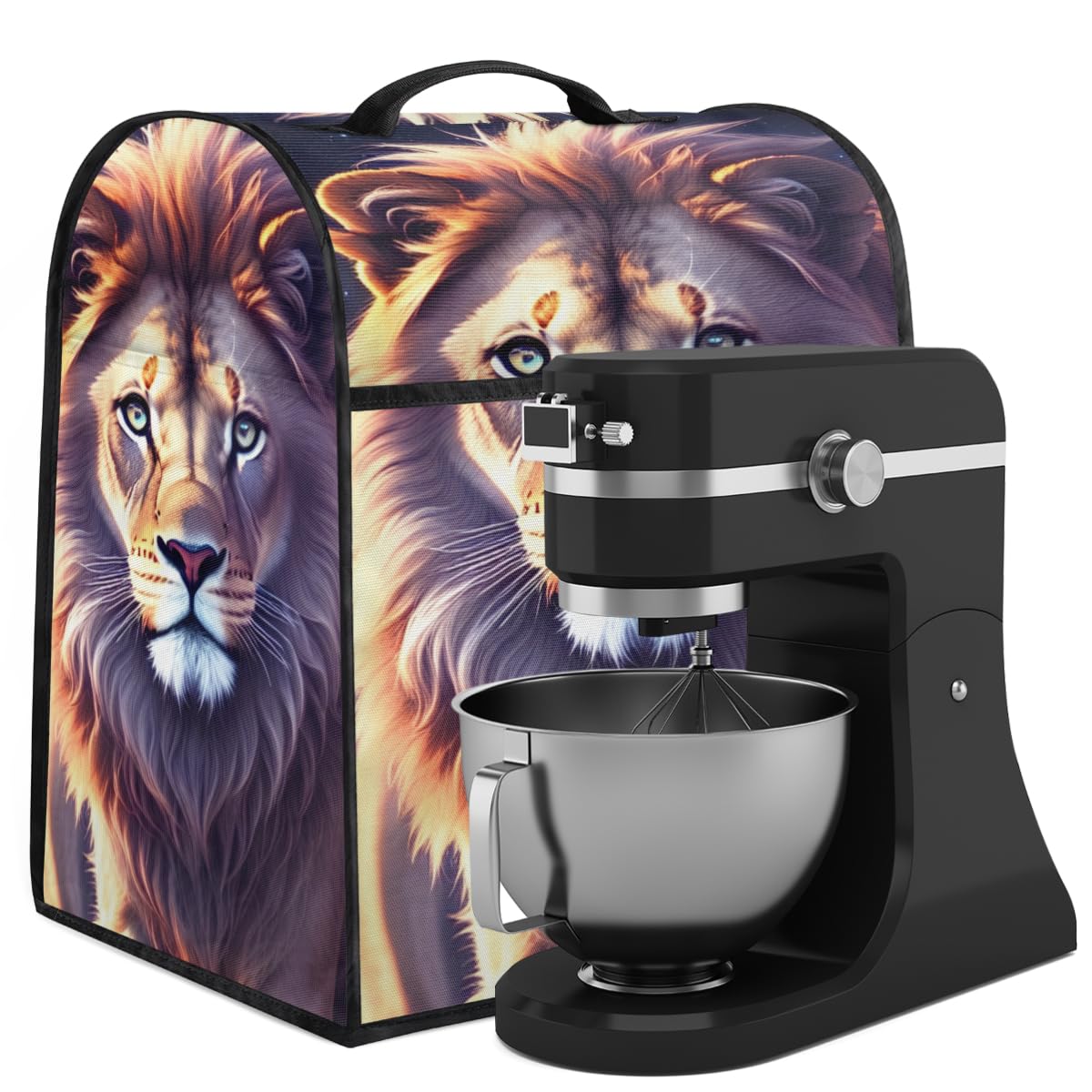 Coffee Maker Cover Lion Animal Kitchen Appliance Covers Small Appliance Covers Blender Cover Juicer Cover Dust Covers for Kitchen Appliances with Top Handle and Pockets,Washable,B974