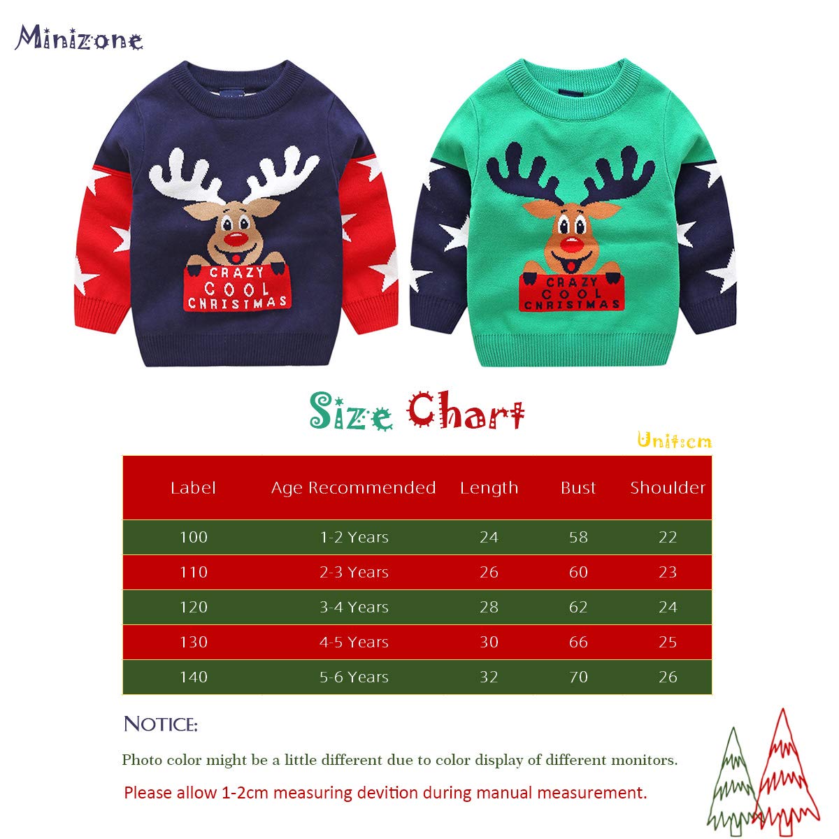 Suéter de Punto de Invierno para bebé, Navidad, Manga Larga, Sudaderas, Ropa cálida, 1-6 años