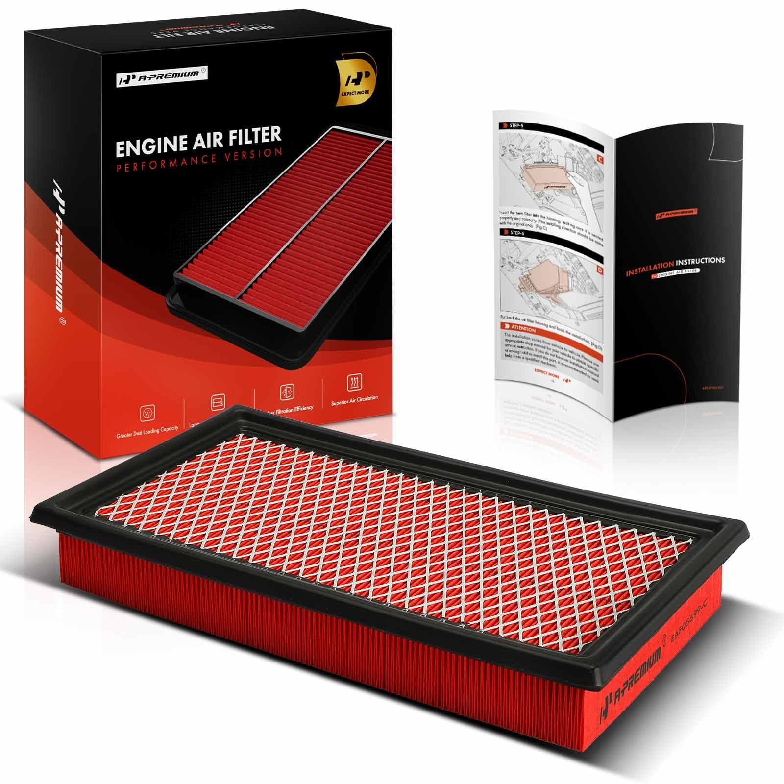 A-Premium Pre-oiled Engine Air Filter