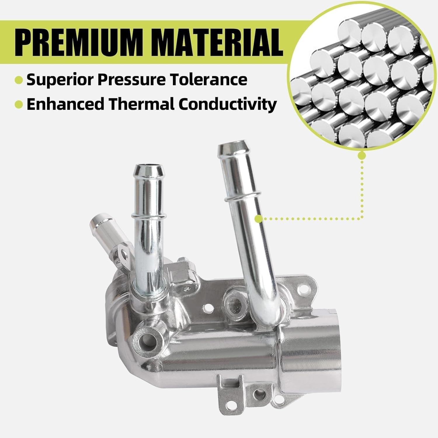 Engine Coolant Thermostat Housing Assembly Compatible with 2010-2017 Buick Allure Regal Verano 2008-2017 Chevrolet Malibu Cobalt HHR Equinox Orlando 2010-2017 GMC Terrain 2007-2010 Pontiac Saturn 2.4L