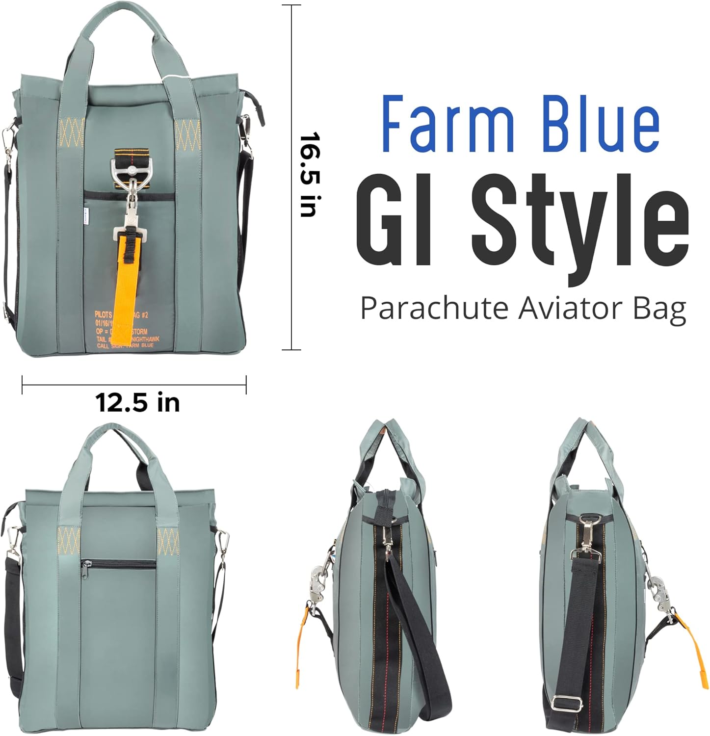 Farm Blue Tactical Flight Bag – Aviators Parachute Pilot Helmet Bag - Military Style - Image 6