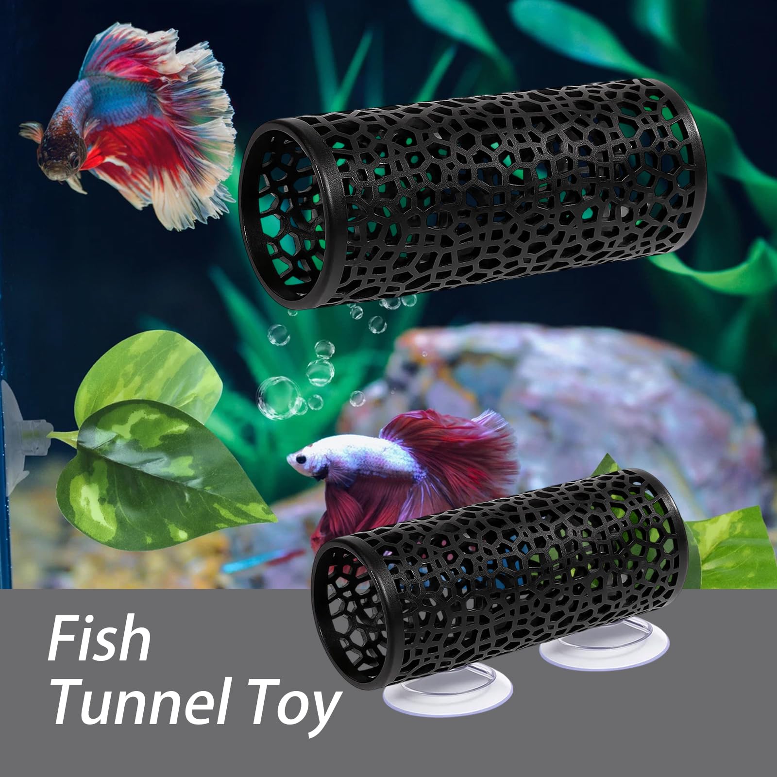 QhgPnt 2Pcs Betta Fish Accessories, Fish Tank Accessories - Image 4