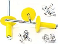 Vista 8 de Remaches Pop de aluminio negro plano de 3/16 "cabeza grande explosión de plátano Peel Back Fasteners .125 - .560 Grip Range