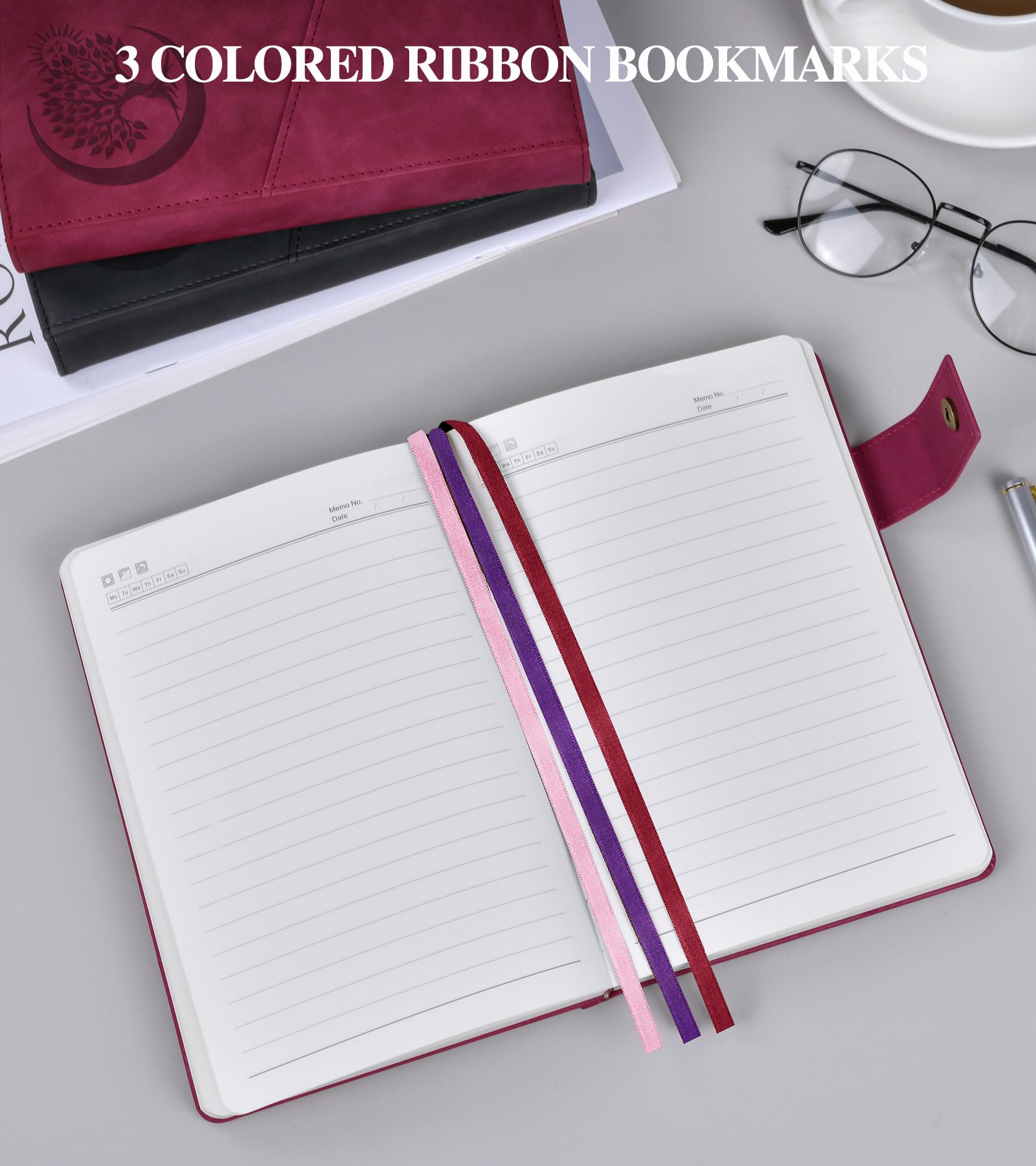 PAIBAS Liniertes Tagebuch, Notizbuch für Herren, A5, Leder-Tagebücher zum Schreiben, Hardcover-Notizbücher für Arbeit, Schule, Notizen, Reisen, Business, persönliches Tagebuch, 200 Seiten, College,