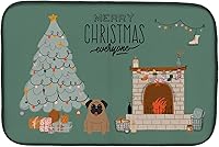 Vista 51 de Caroline's Treasures CK7824DDM - Tapete absorbente para secado de platos con diseño de bulldog inglés, rojo y blanco, para encimera de cocina, 14 x