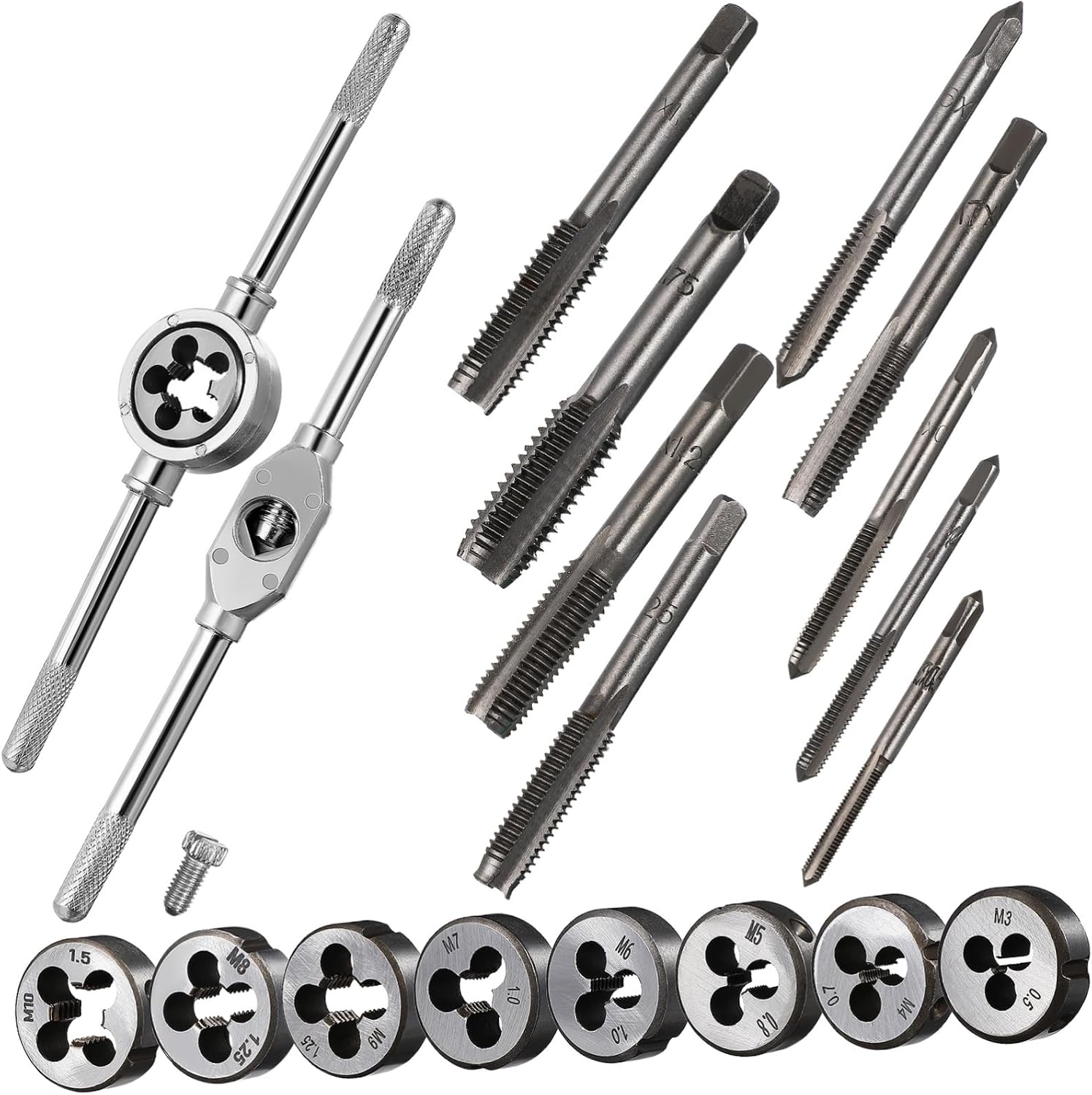 20pcs Hand Tap Wrench Tool Kit Tap and Die Set for Internal and External Threads Tool