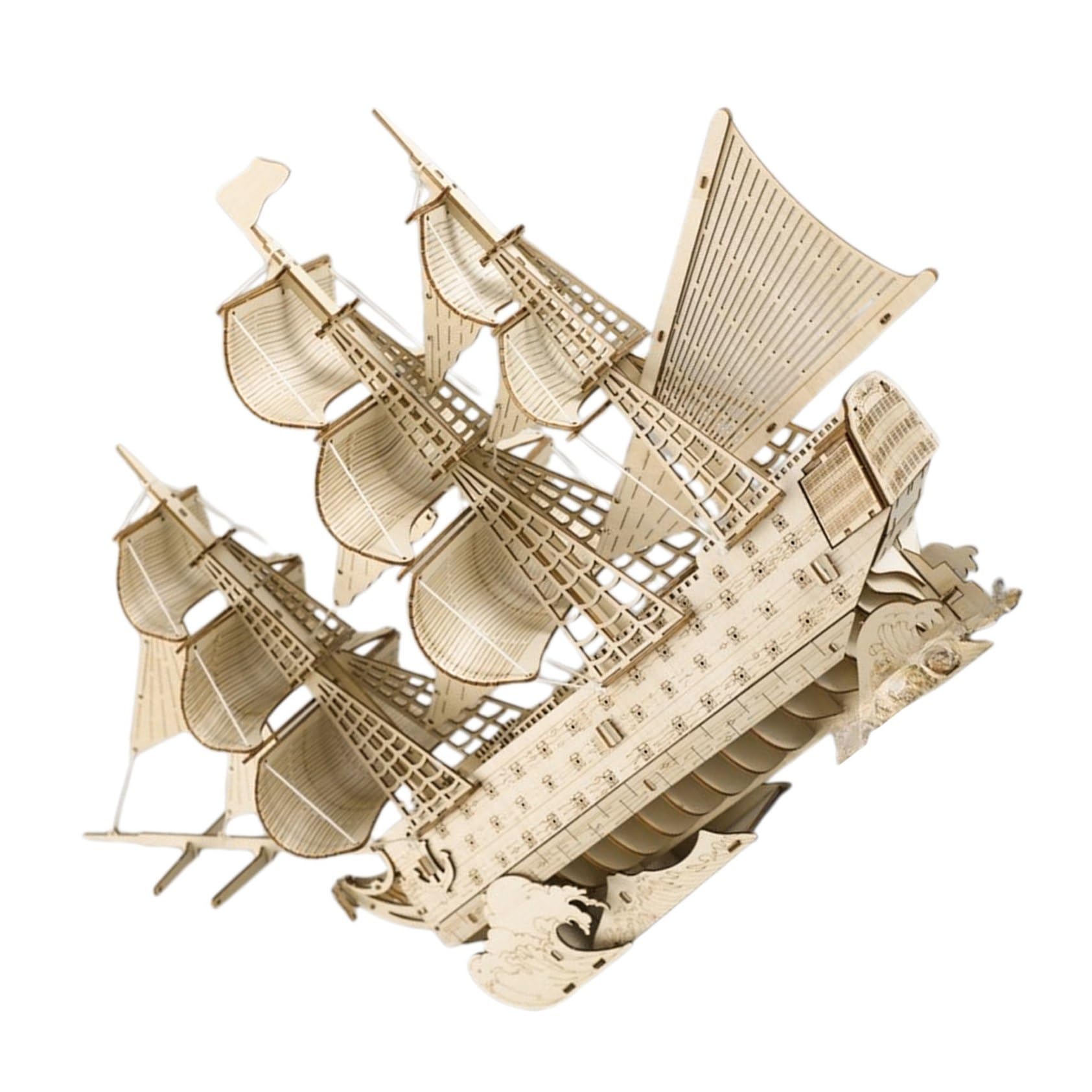 Toyvian Kit Modellismo Navale in Legno Puzzle di Barca Vela per Adulti da Costruire Modello di Veliero Antico Ornamento da Tavolo Decorazione Marina