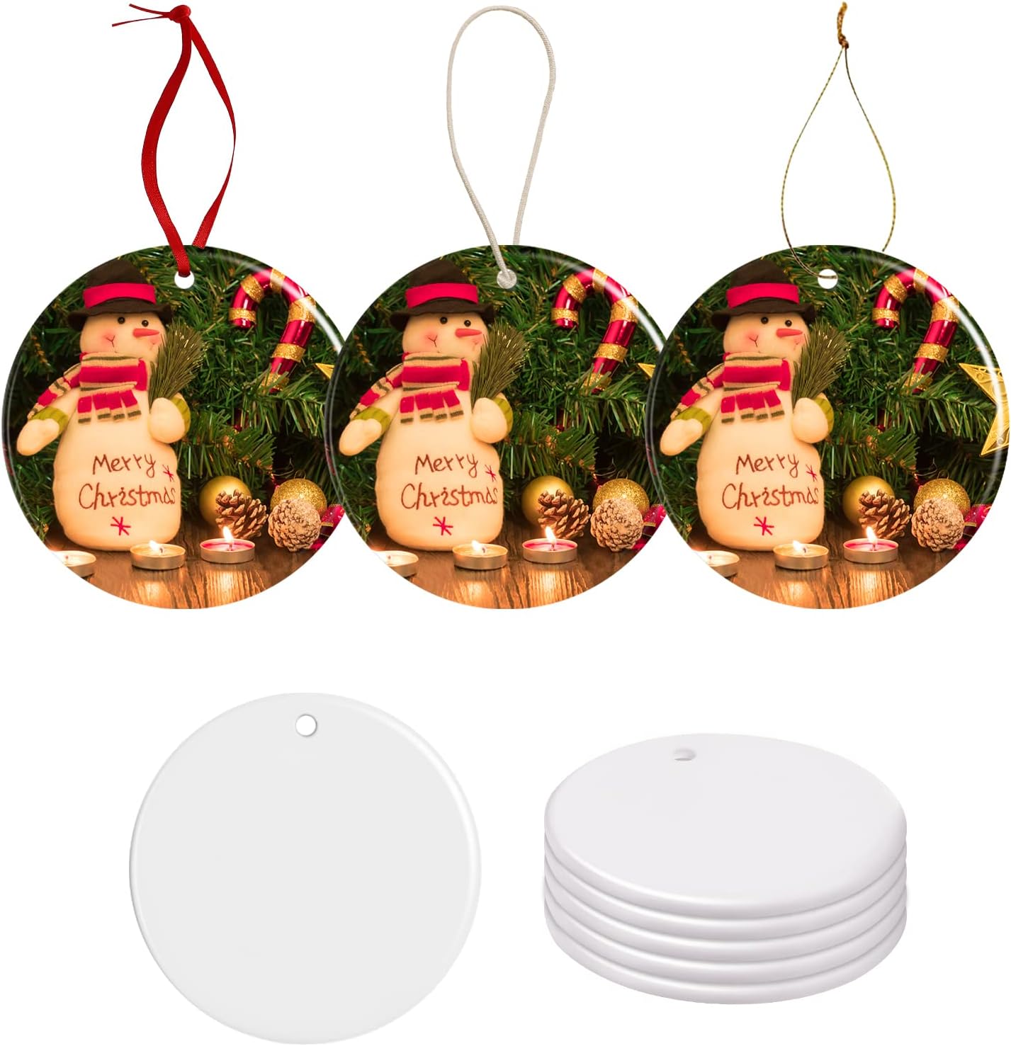Ceramic Sublimation Ornaments Blank Christmas Personalized Ornament ...