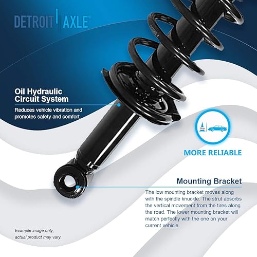 Miniatura 649 de Detroit Axle - Puntal delantero para Hyundai Sonata 2012-2014 2012-2015 Kia Optima, puntal lateral izquierdo con montaje de resorte helicoidal 2013