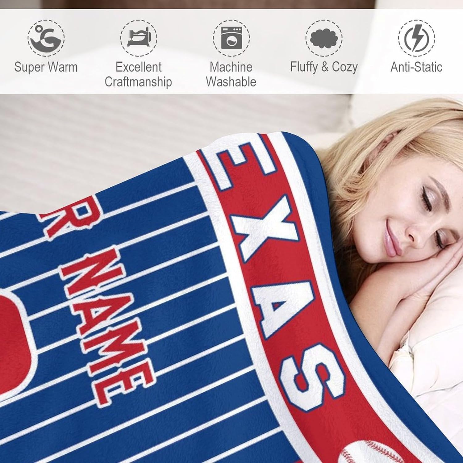 Custom Baseball Throw Blanket Personalized City Baseball Field Soft Flannel Blanket Design Team Name Number Blanket for Baseball Fans Men Women Youth 40"X30",50"X40",60"X50",80"X60"