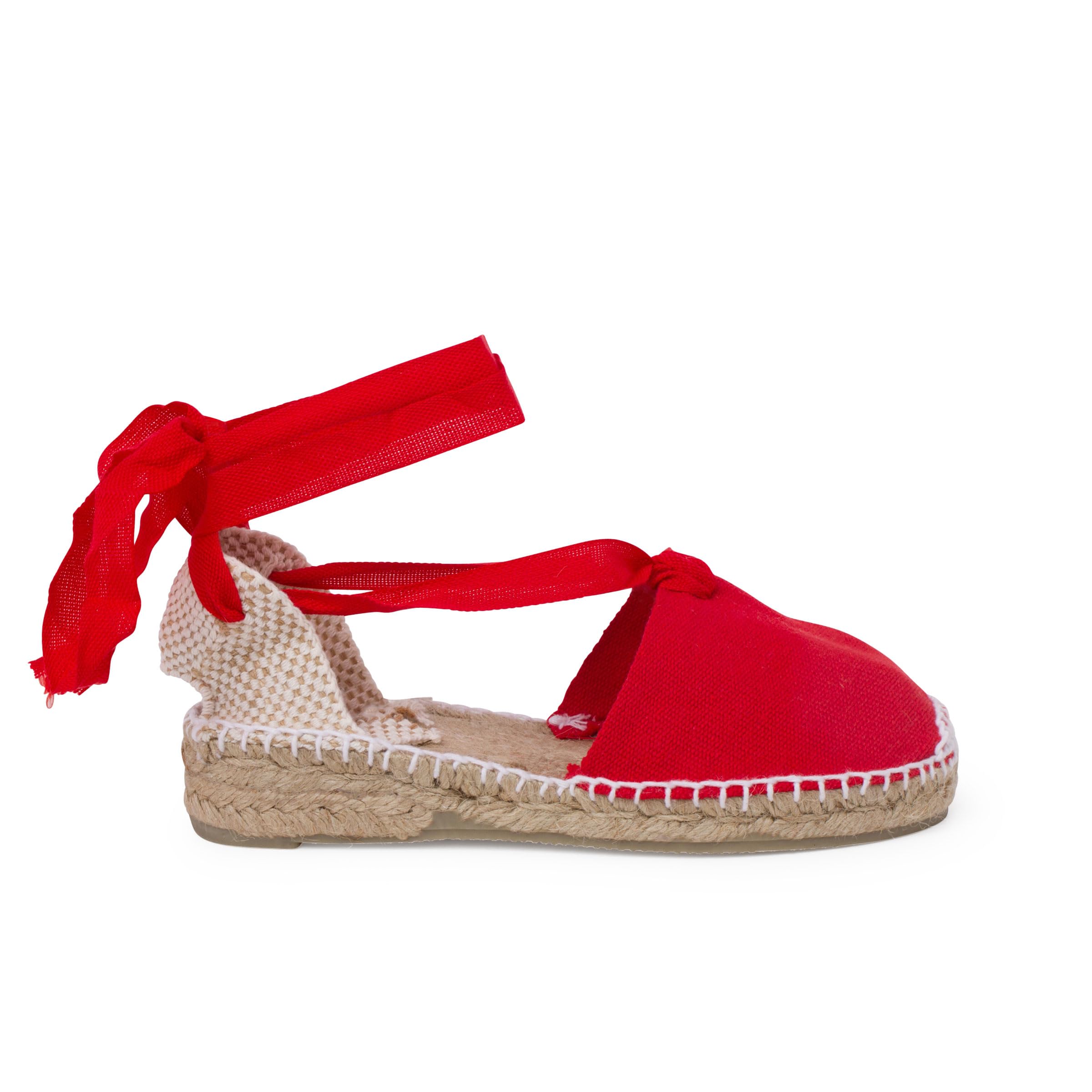 Pisamonas Espadrillas con Lacci per Bambine Tinta Unita