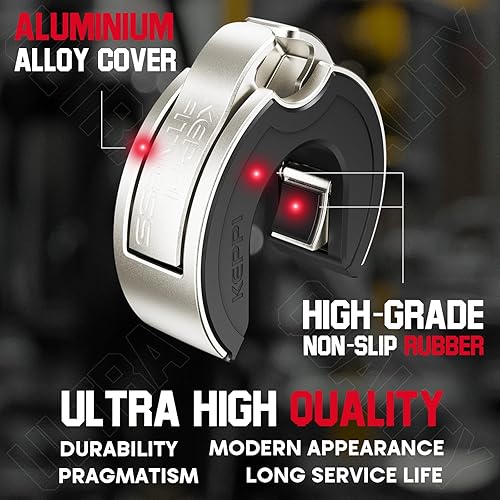 Miniatura 7 de KeppiFitness - Pinzas para barra, nuevo concepto de abrazaderas para barra de levantamiento de pesas, clips de peso de bloqueo rápidoextracción,