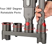 Vista 4 de Soporte de Montaje de Accesorios Fullclean para Dyson V15 V8 V7 V10 V11 Absolute Animal Trigger Motorhead con Tornillos de Expansión Organizador