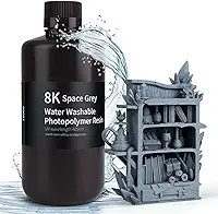 ELEGOO Resina lavável 8K para impressora 3D Cinza Espacial 1KG - Resina de fotopolímero padrão de cura UV 405nm para impressão 3D LCD/MSLA/DLP